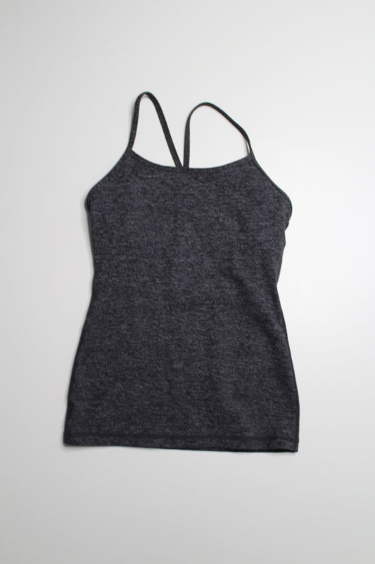 Lululemon dark grey power y tank, size 4