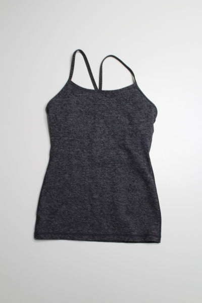 Lululemon dark grey power y tank, size 4 (price reduced: was $25)