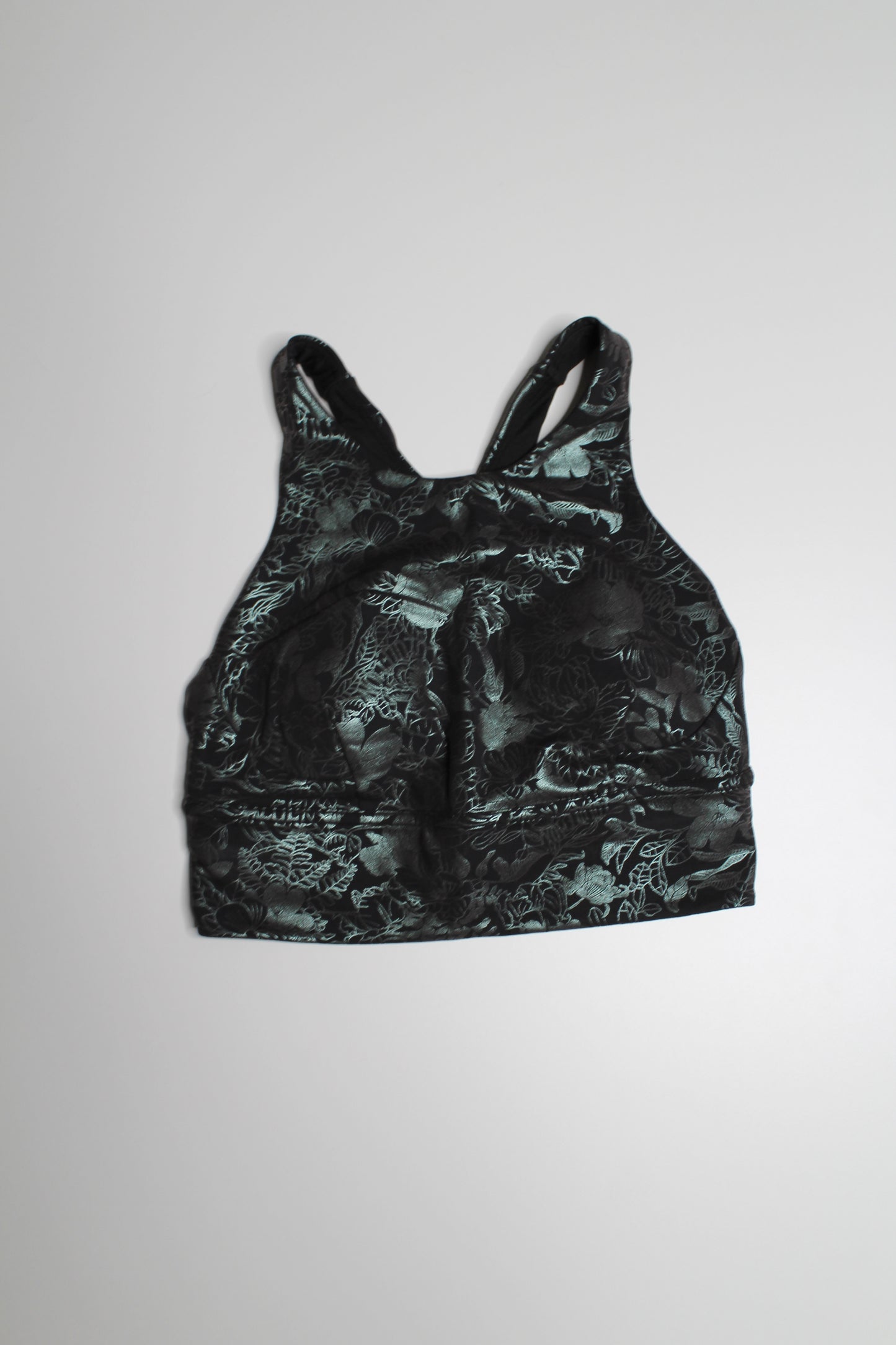 Lululemon green foil 'wunder train' bra, size 4 (price reduced: was $35)