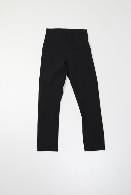 Lululemon black wunder under crop, size 2 (21”) *high rise (price reduced: was $48)