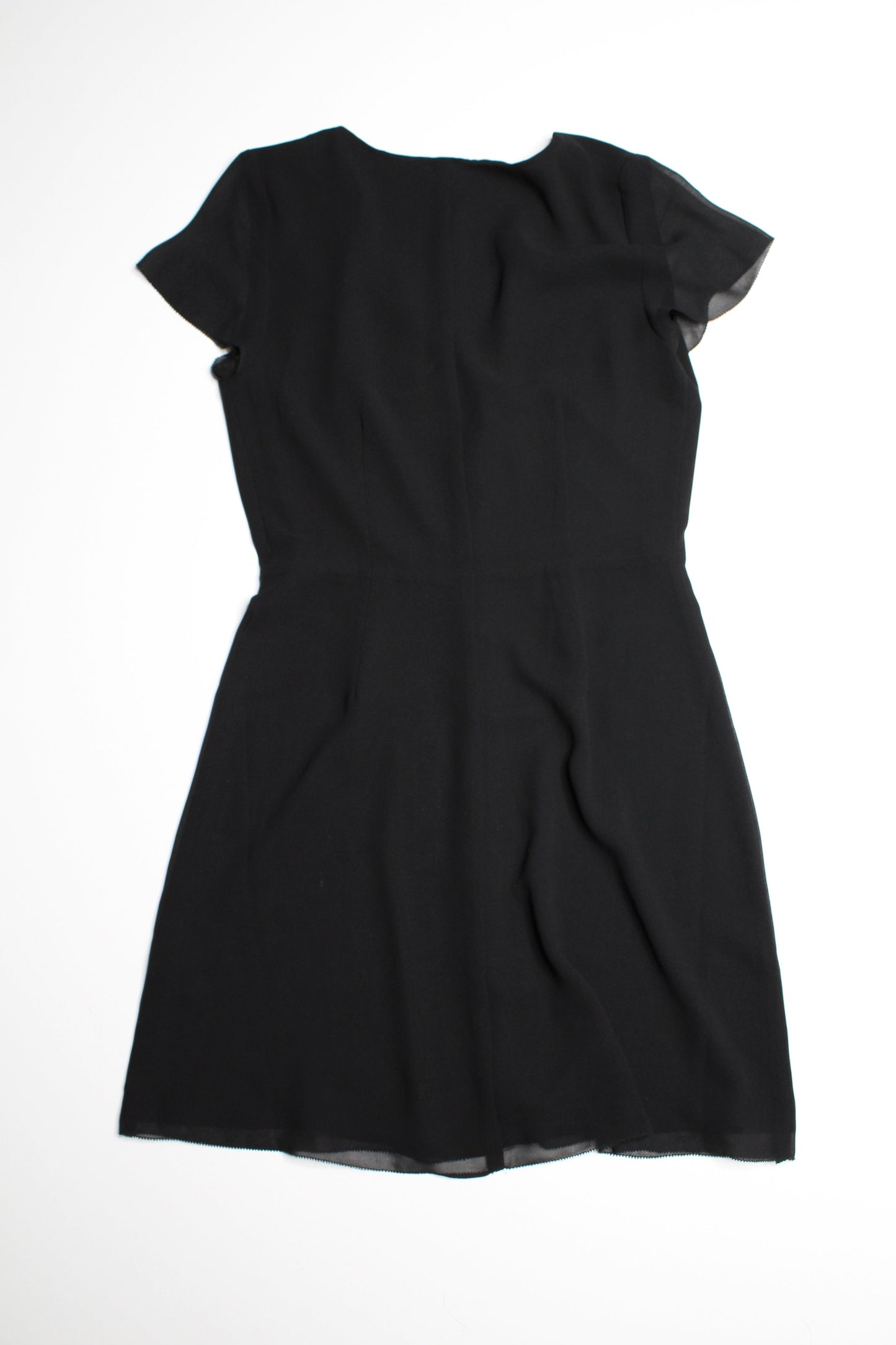 Aritzia wilfred black button front short sleeve dress, size 0 (xs) (additional 50% off)