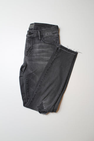 Mother grey wash the looker ankle fray skinny jeans, size 27 (price reduced: was $68)