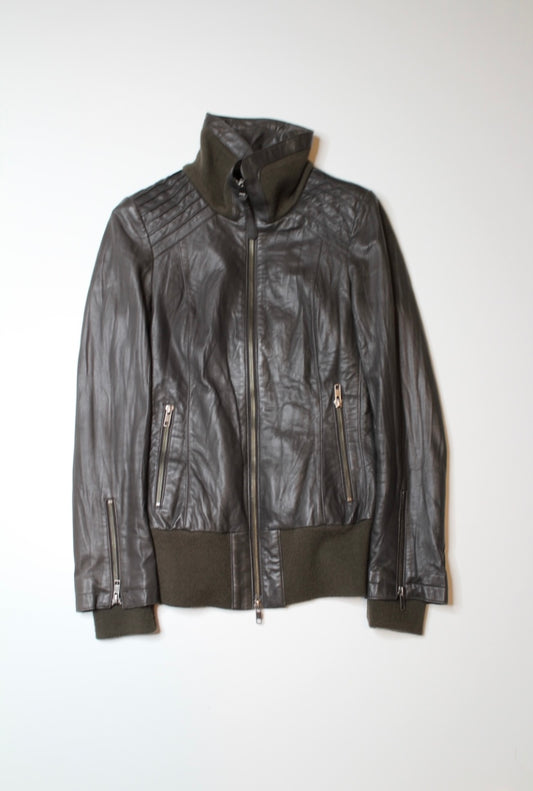 Mackage brown leather jacket, size xxs (additional 30% off)