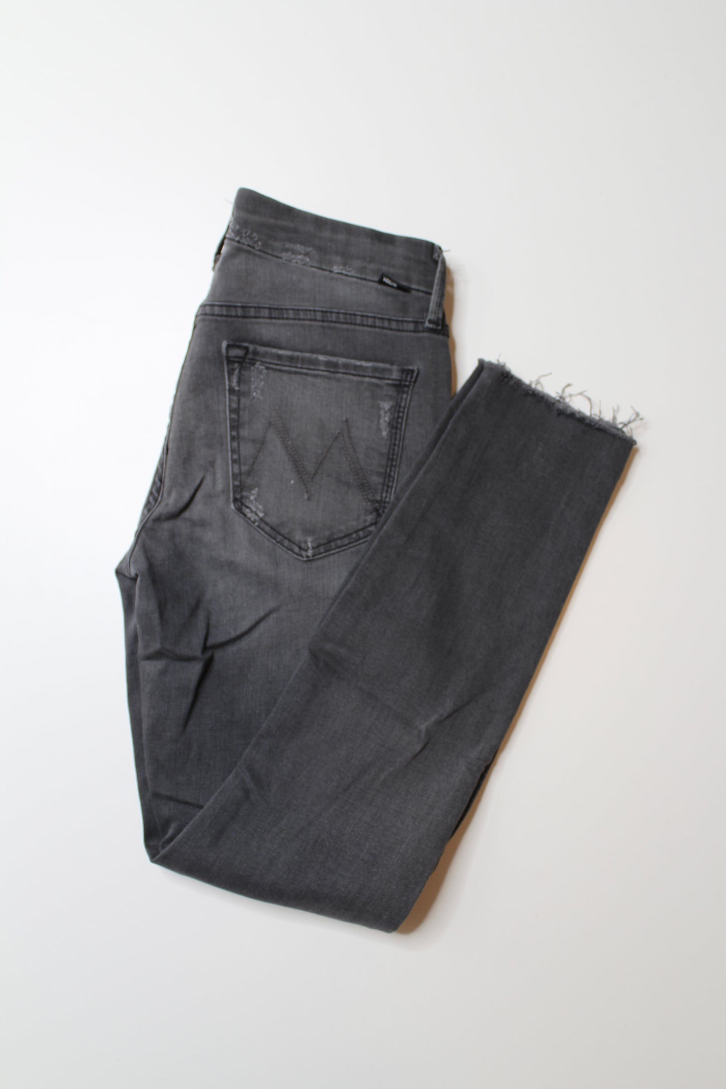 Mother grey wash ‘the looker ankle fray’ skinny jeans, size 27 (price reduced: was $68)