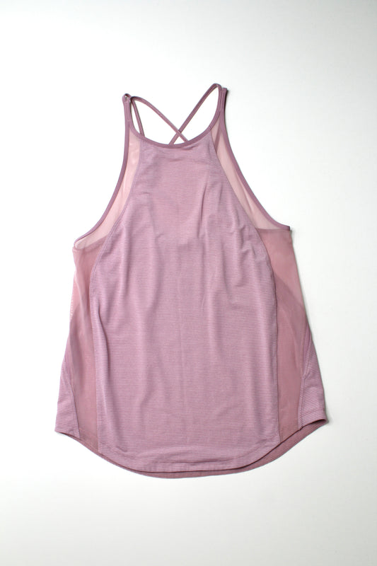 Lululemon heathered rose blush run off route tank, no size. Fits size 4/6 (price reduced: was $30)