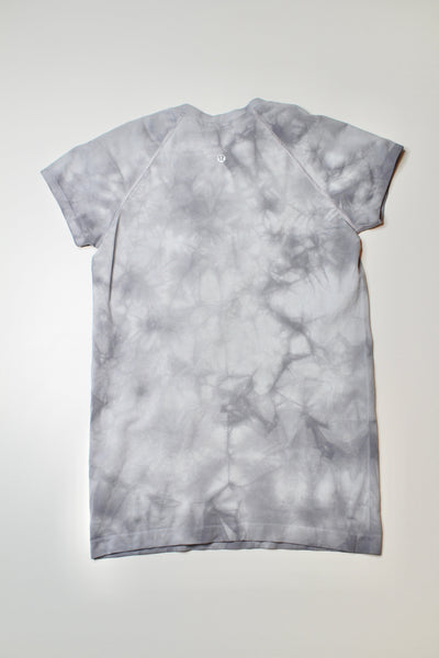 Lululemon marble dye rhino grey swiftly short sleeve, size 8