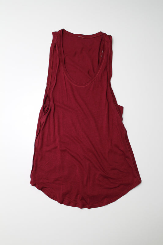 Lululemon deep red cotton tank, no size. Fits like size 4 (price reduced: was $25)