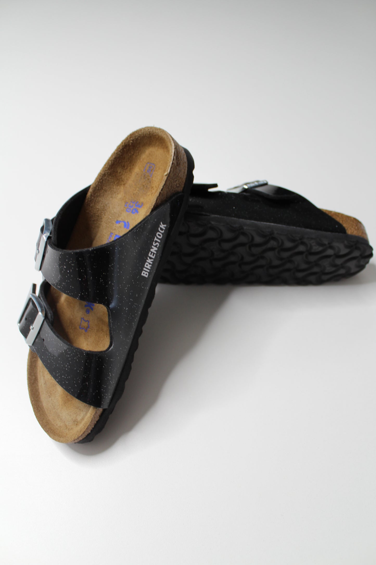 Birkenstock black cosmic sparkle sandals, size 36 (fits size 6) *worn once (price reduced: was $68)