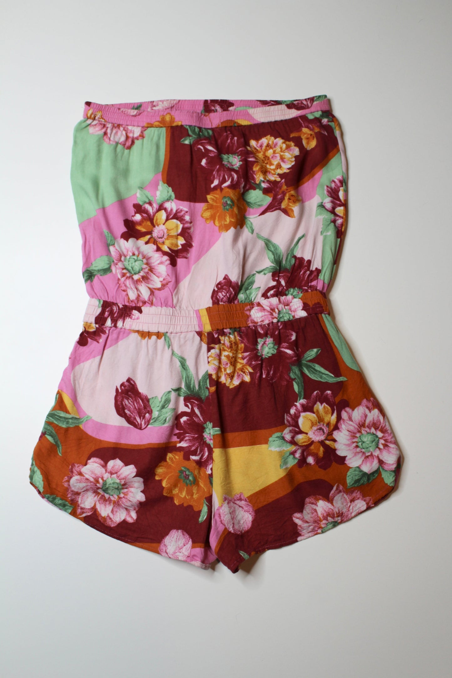 Aritzia Azure Skies floral strapless shorts romper, size small (price reduced: was $25)