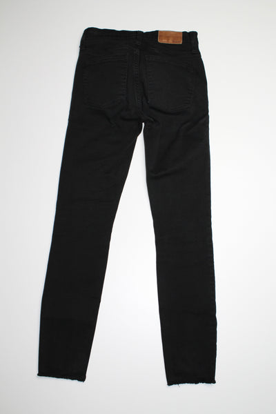 Madewell black 9" high rise skinny jeans, size 24