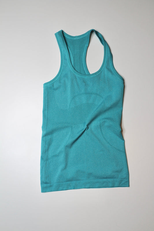 Lululemon teal ‘swiftly tech’ tank, size 2