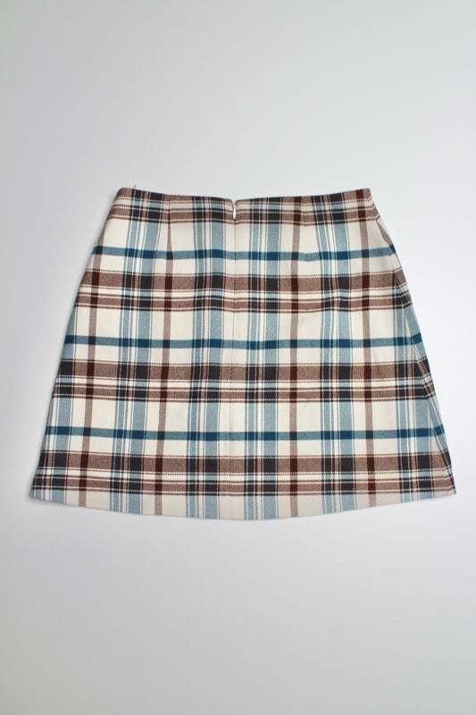 Aritzia Wilfred plaid mini skirt, size 4