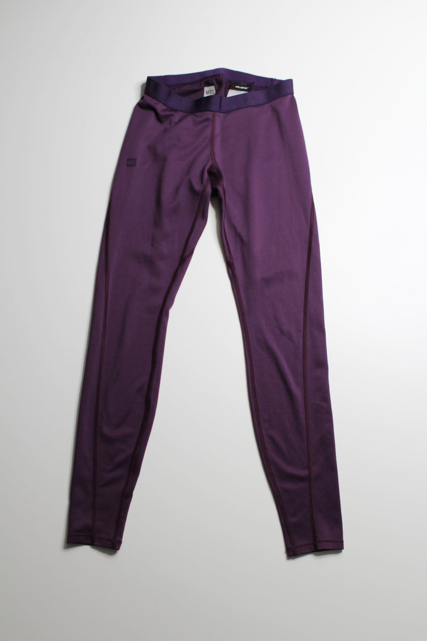 STYLE BOX MEC base layer purple leggings + pullover hoodie long sleeve SET, size xs (includes 2 pieces)