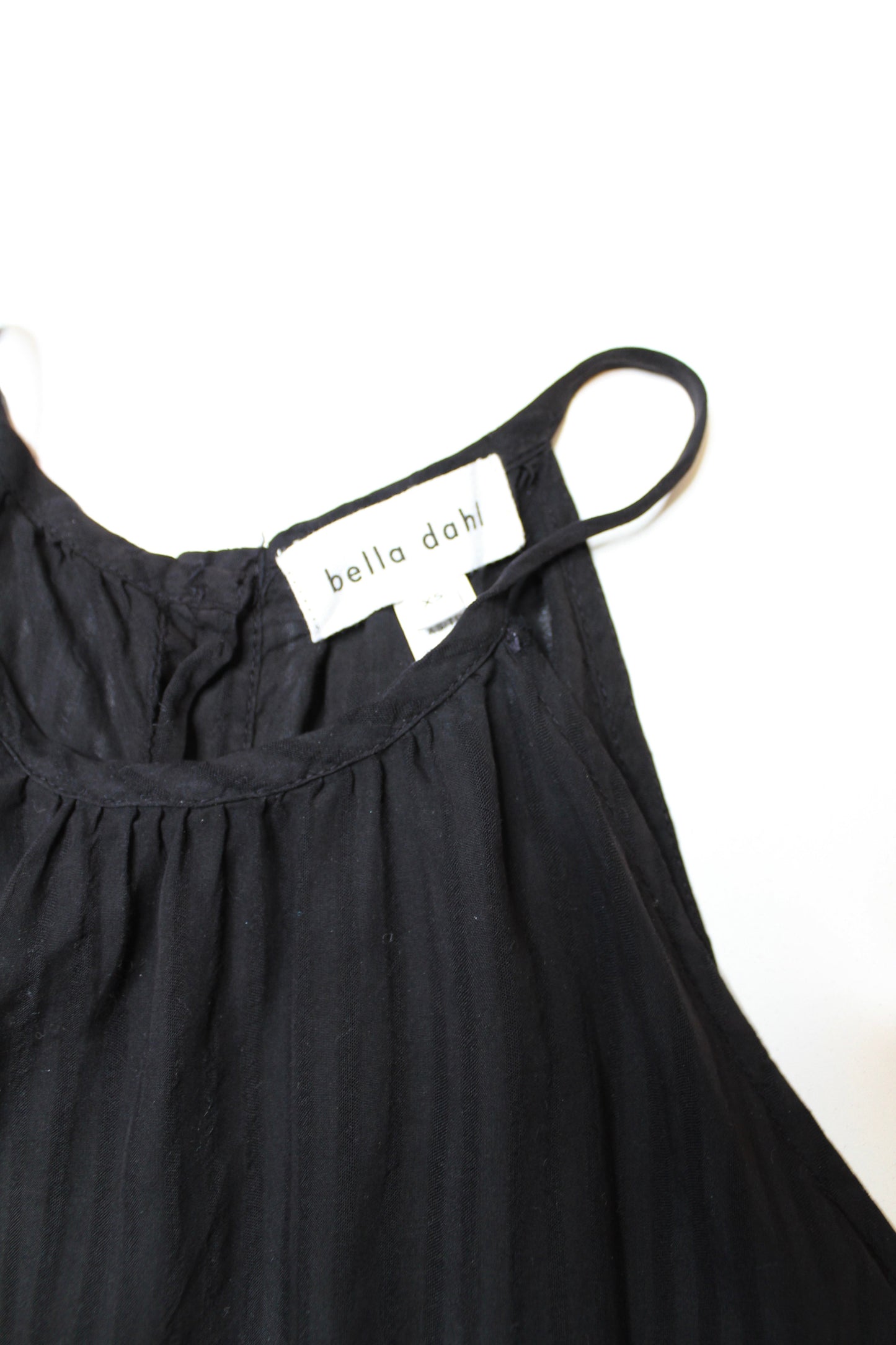 Bella Dahl black sleeveless halter top, size xs (loose fit)