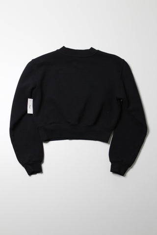 Aritzia black cozy AF perfect pre shrunken cropped sweater, size xxs (loose fit) *new without tags (price reduced: was $40)