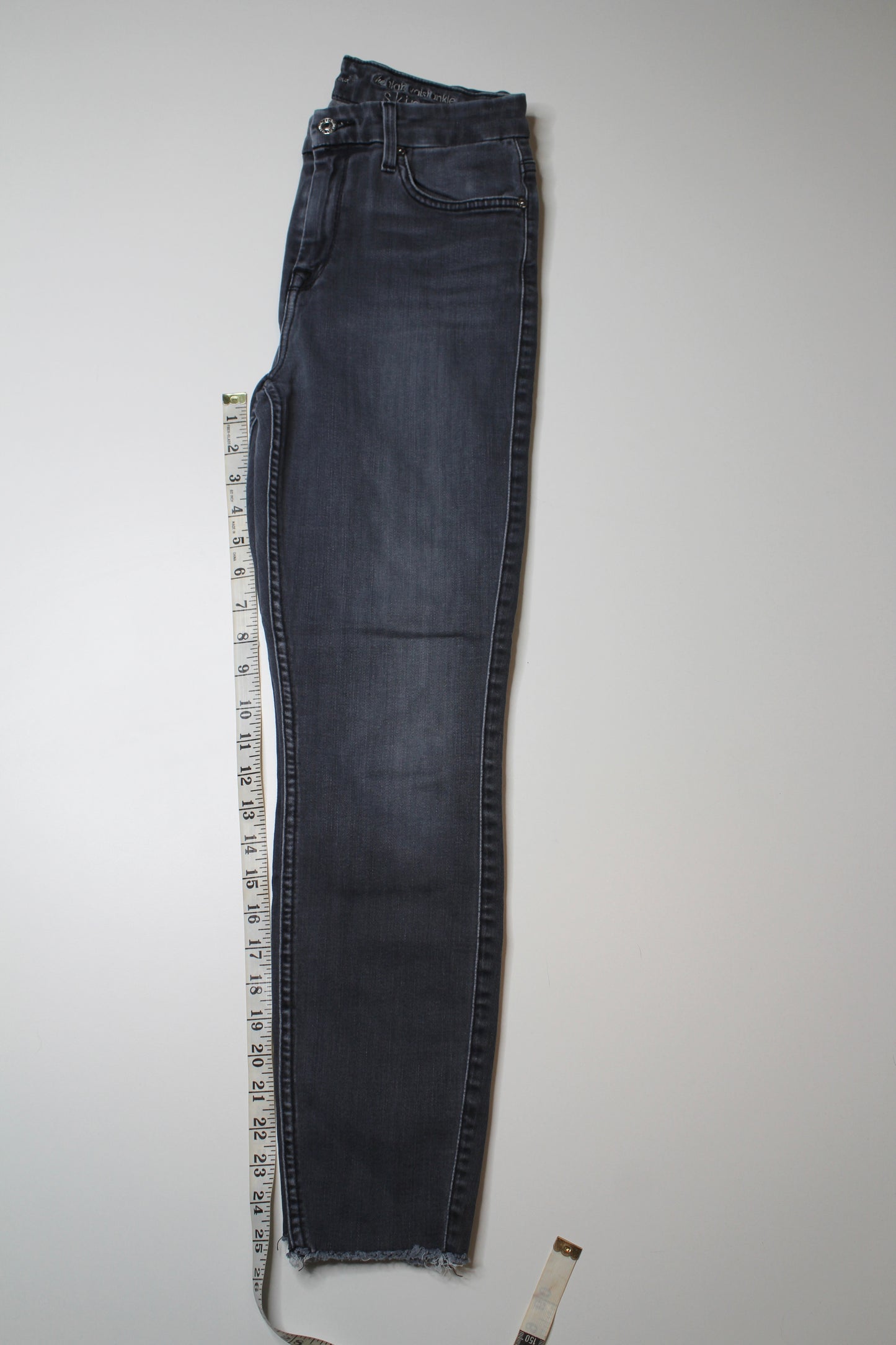 7 For All Mankind grey high rise ankle skinny, size 28 (25”)