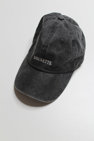 Brunette the label grey wash  ‘BRUNETTE’ baseball hat *new without tags