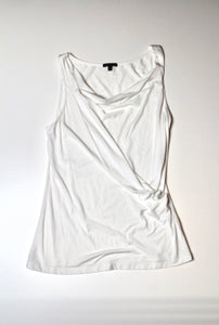 Theory cream faux wrap tank, size small