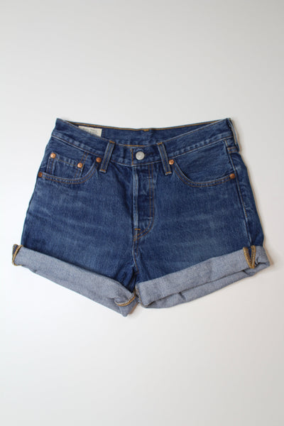 Levi’s high rise cut off jean shorts, size 25