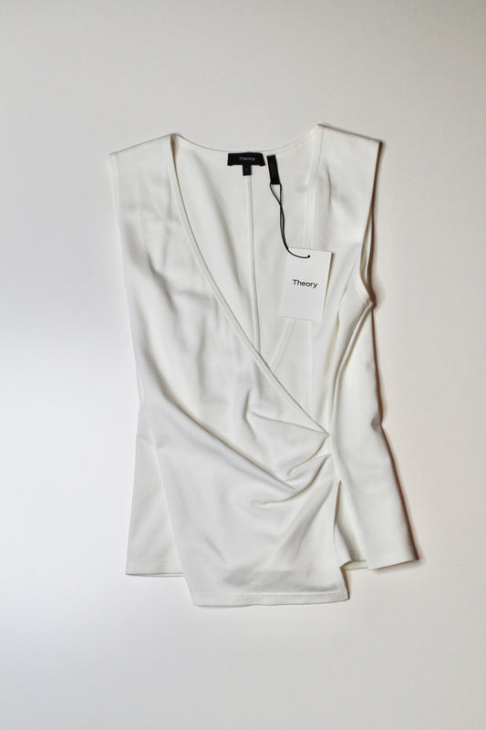 Theory karlista ivory sleeveless top, size small *new with tags (price reduced: was $78) (additional 50% off)