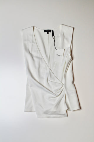 Theory karlista ivory sleeveless top, size small *new with tags (additional 70% off)