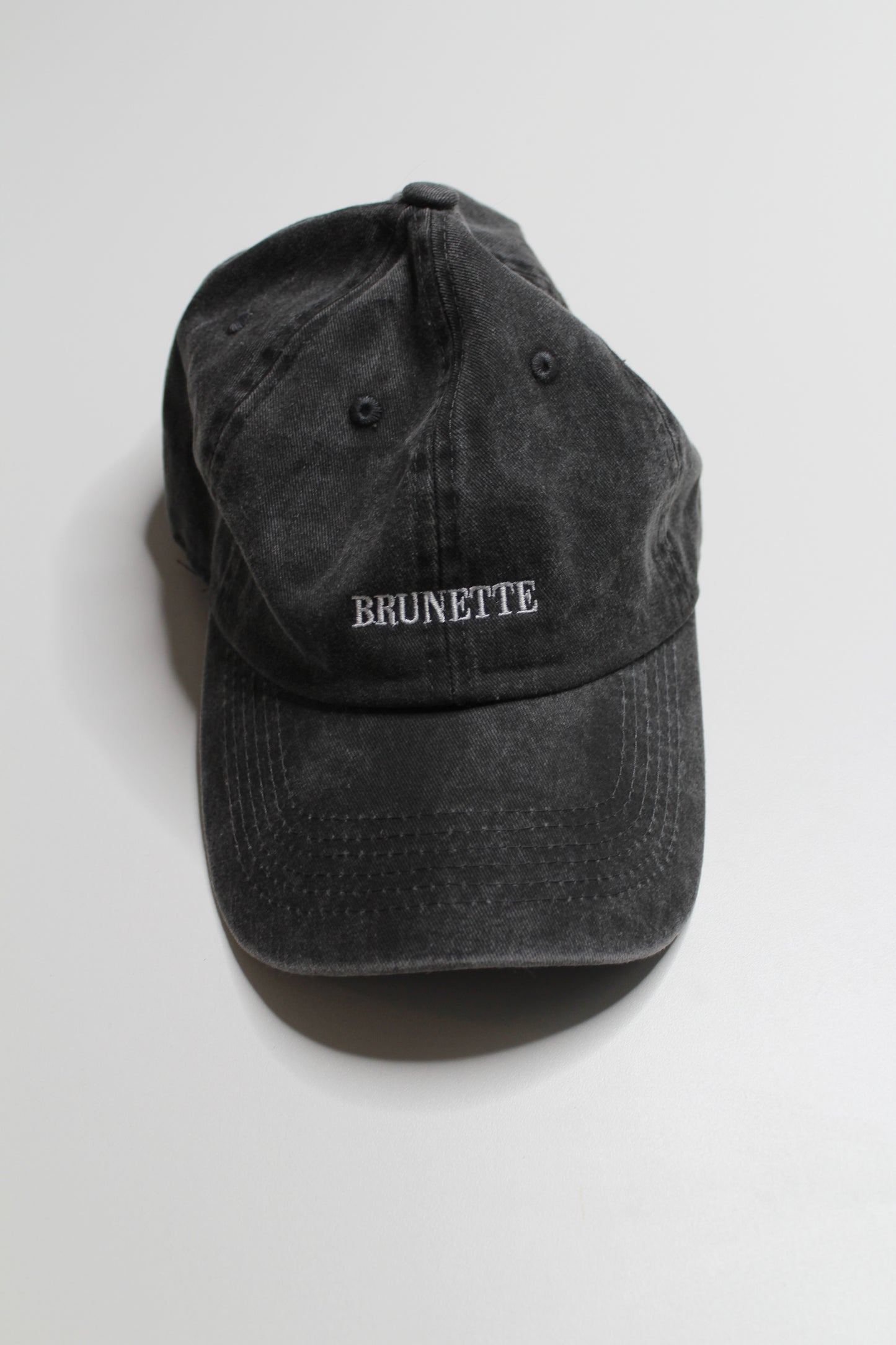 Brunette the label grey wash  ‘BRUNETTE’ baseball hat *new without tags