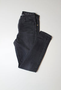 7 For All Mankind grey high rise ankle skinny, size 28 (27”)