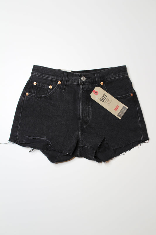 Levi’s black high rise cut off jean shorts, size 25 *new with tags (price reduced: was $50)