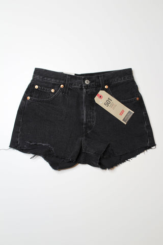 Levis black high rise cut off jean shorts, size 25 *new with tags (price reduced: was $50)