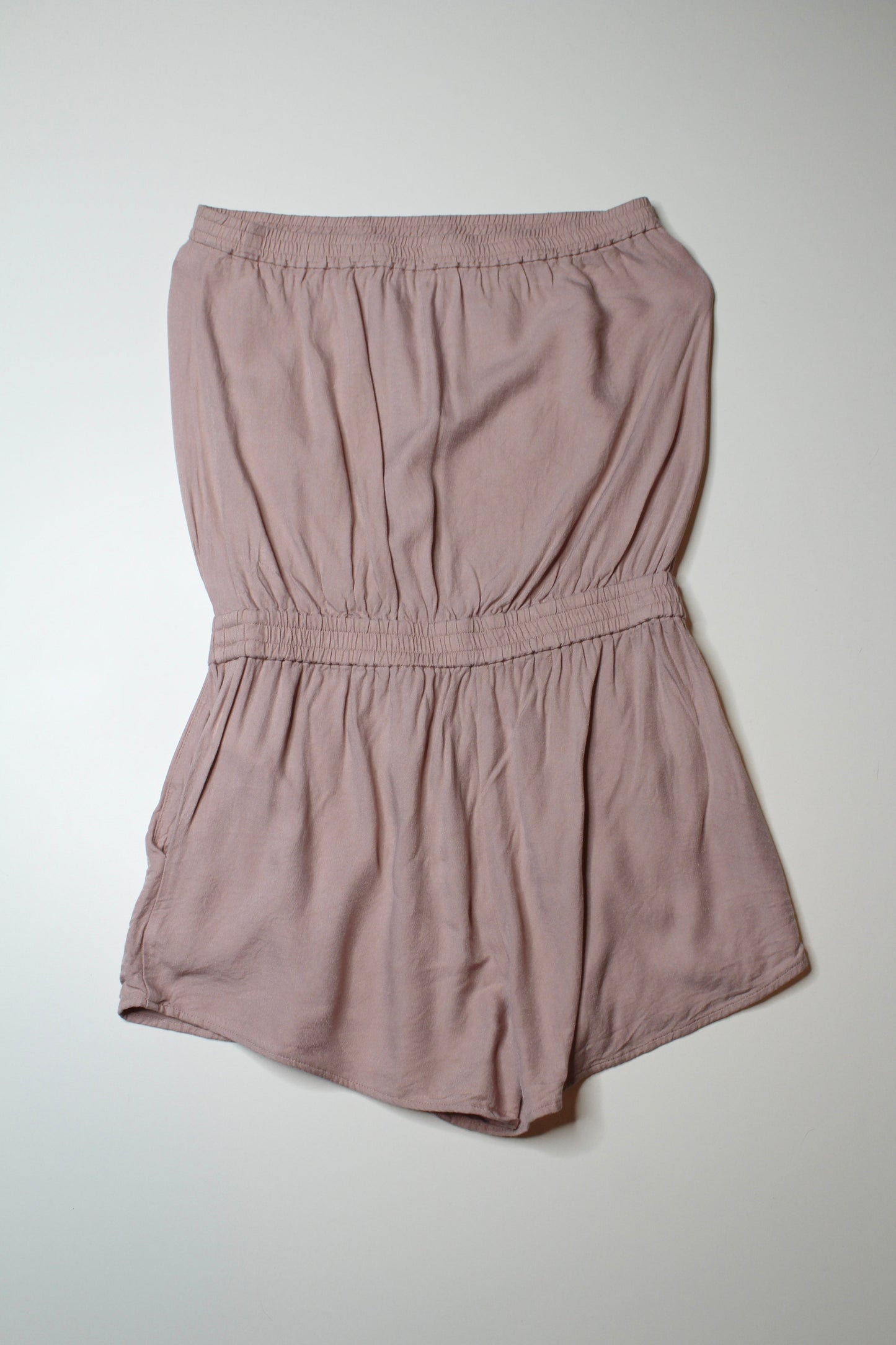 Aritzia Azure Skies dusty pink strapless shorts romper, size small (price reduced: was $25)