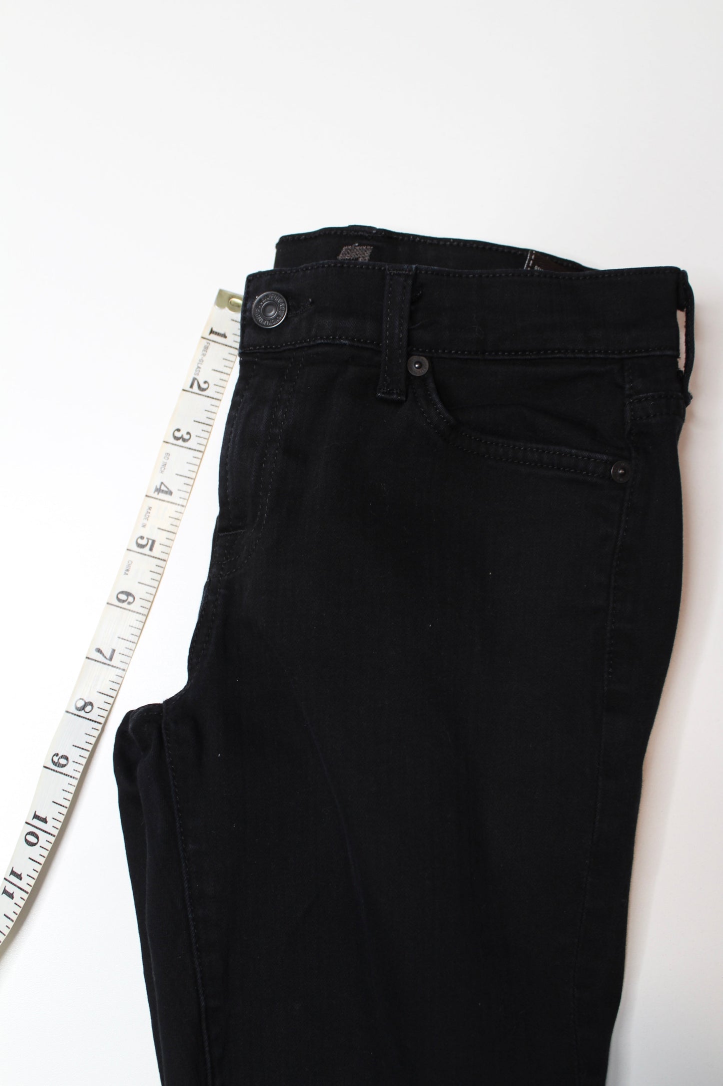 7 for all mankind black skinny jeans, size 25 (25”)