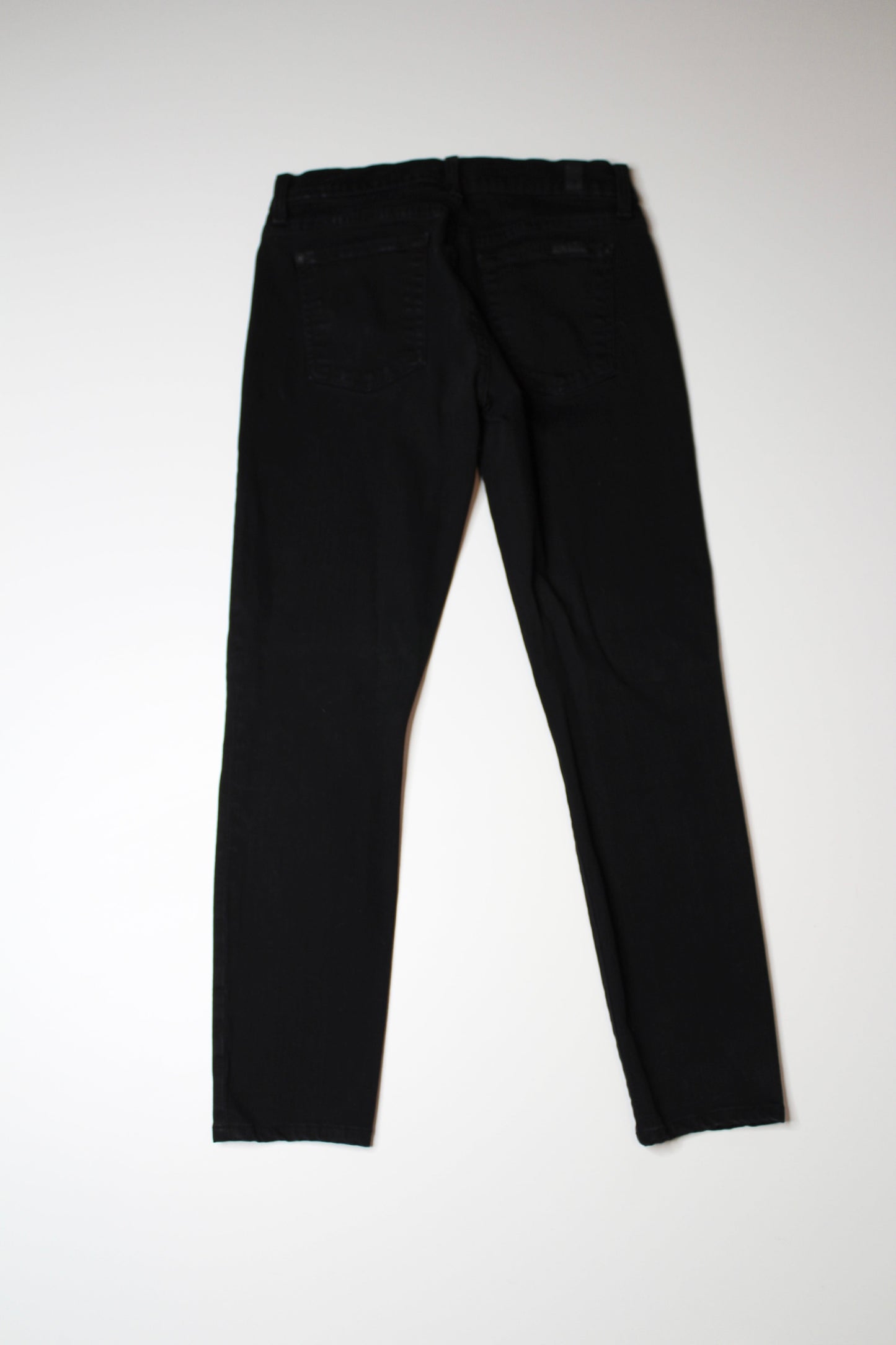 7 for all mankind black skinny jeans, size 25 (25”)