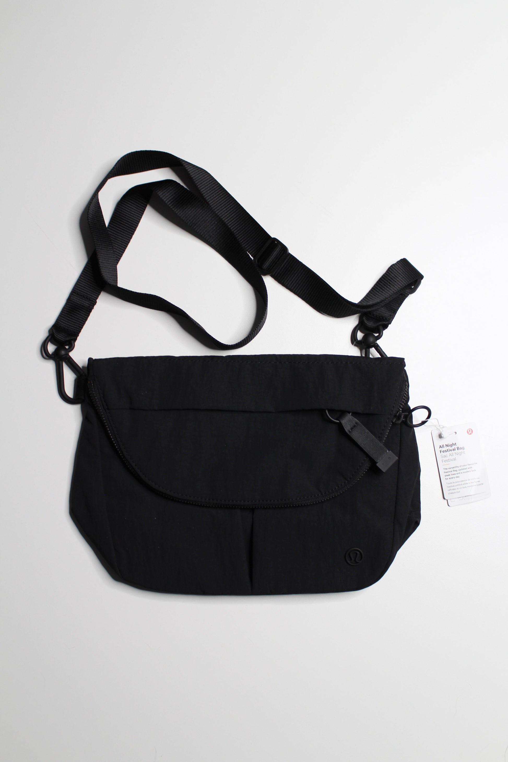 black festival bag lululemon Lululemon black 'all night festival' crossbody bag (5L) *new with tags – Belle Boutique Consignment