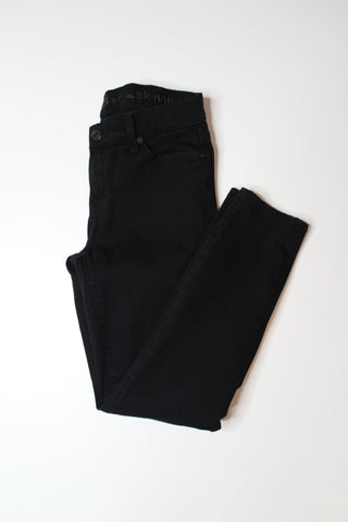 7 for all mankind black skinny jeans, size 25 (25”)