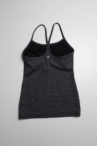 Lululemon dark grey power y tank, size 4 (price reduced: was $25)