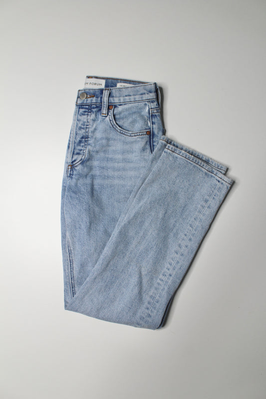 Aritzia denim forum the 'arlo high rise straight' jeans, size 23 (28L)