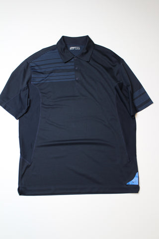 Mens Nike golf navy dri fit short sleeve polo, size large