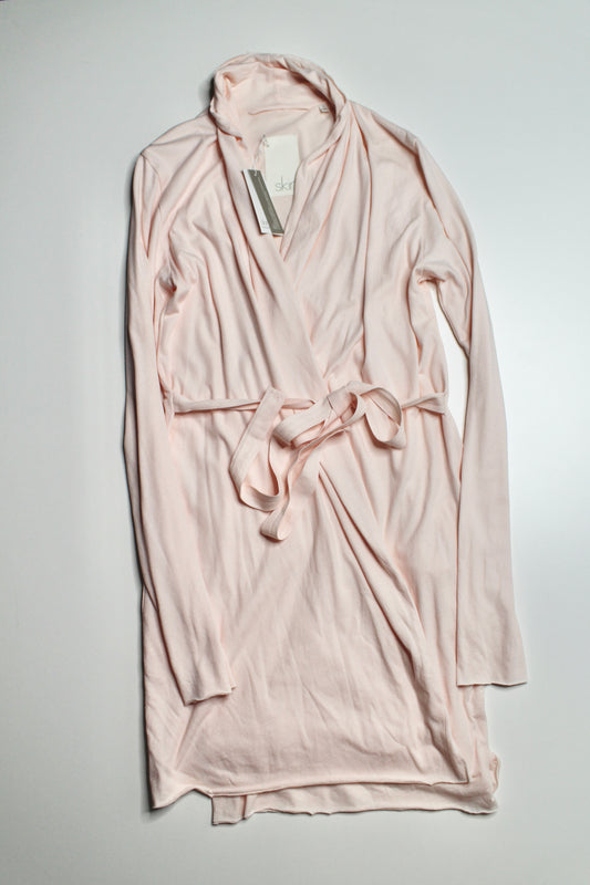 Skin pearl pink organic cotton jersey robe, size small *new with tags (additional 20% off)