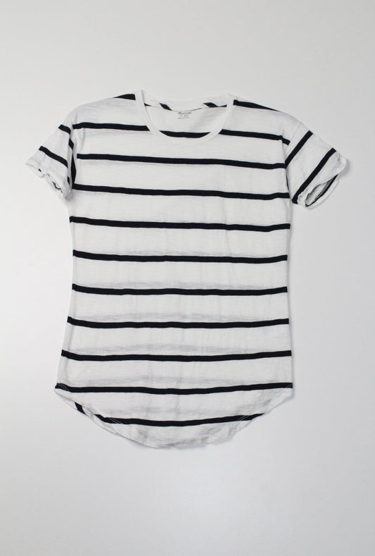 Madewell white/navy stripe t shirt, size xxs (relaxed fit) (price reduced: was $18)