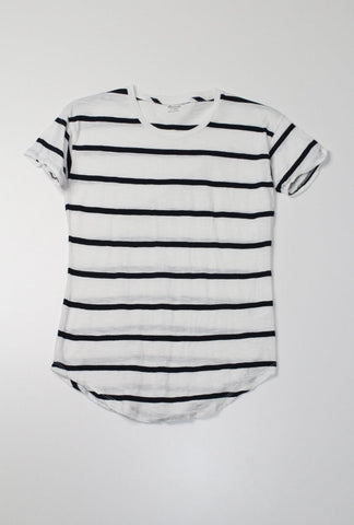 Madewell white/navy stripe t shirt, size xxs (relaxed fit)