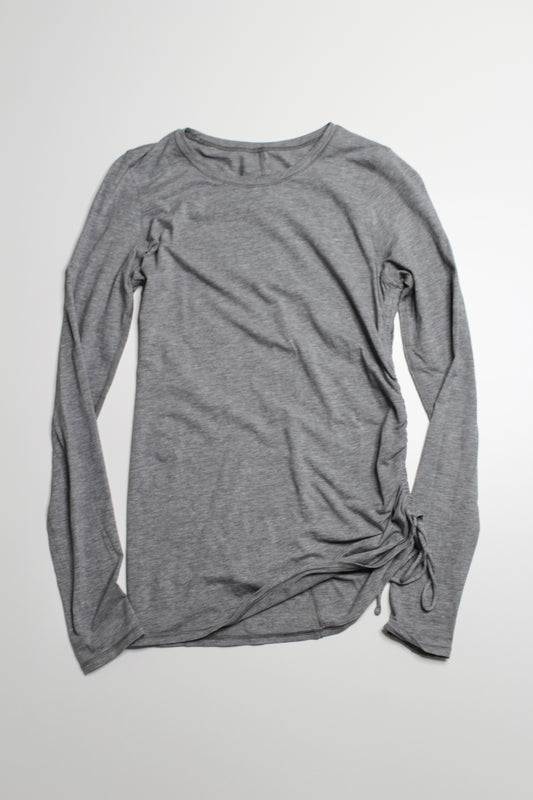 Lululemon heathered grey cinch it long sleeve, size 4 *new without tags