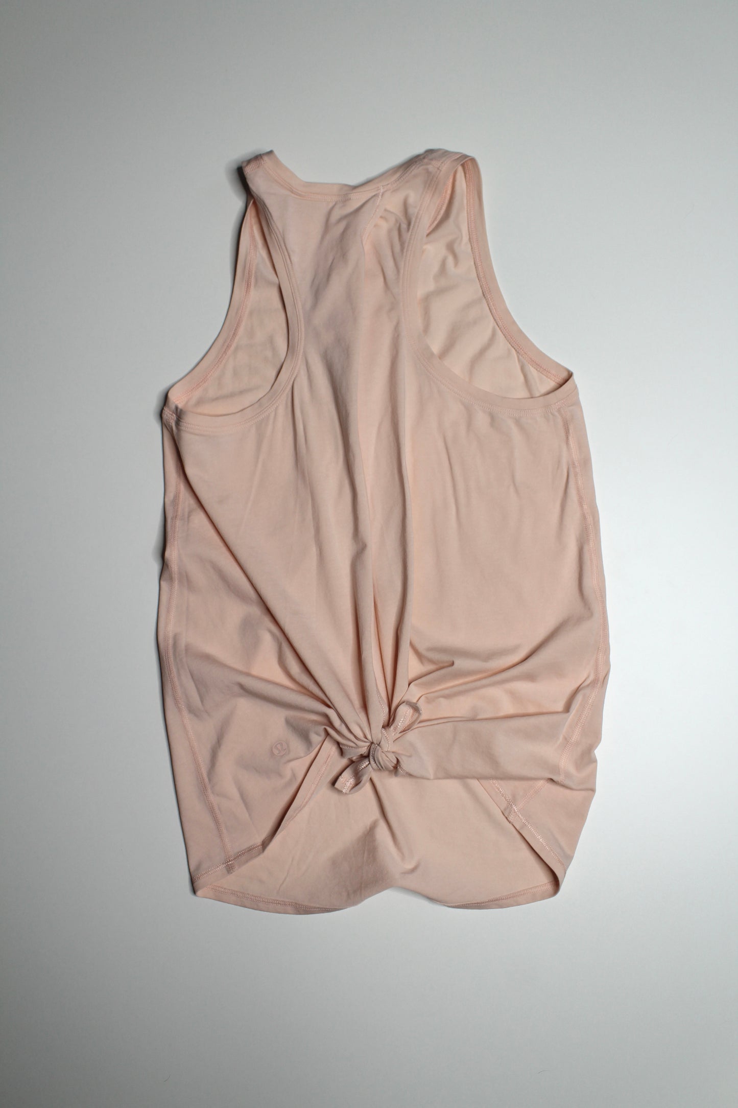 Lululemon coral tie back tank, fits 4/6 (price reduced: was $25)