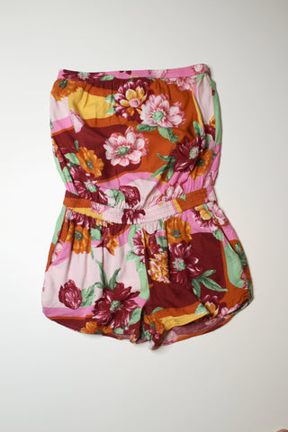 Aritzia Azure Skies floral strapless shorts romper, size small (price reduced: was $25)