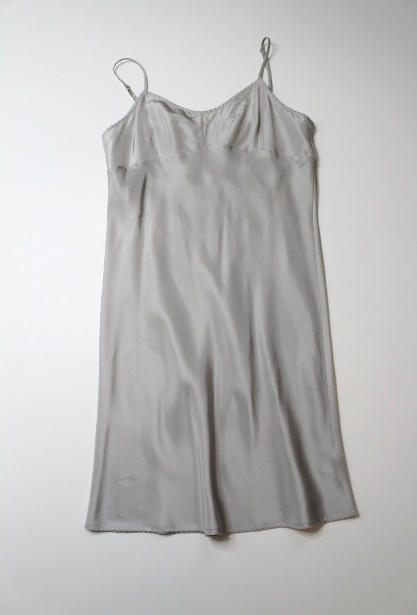 Anthropologie light grey silk slip, size small  (additional 50% off)