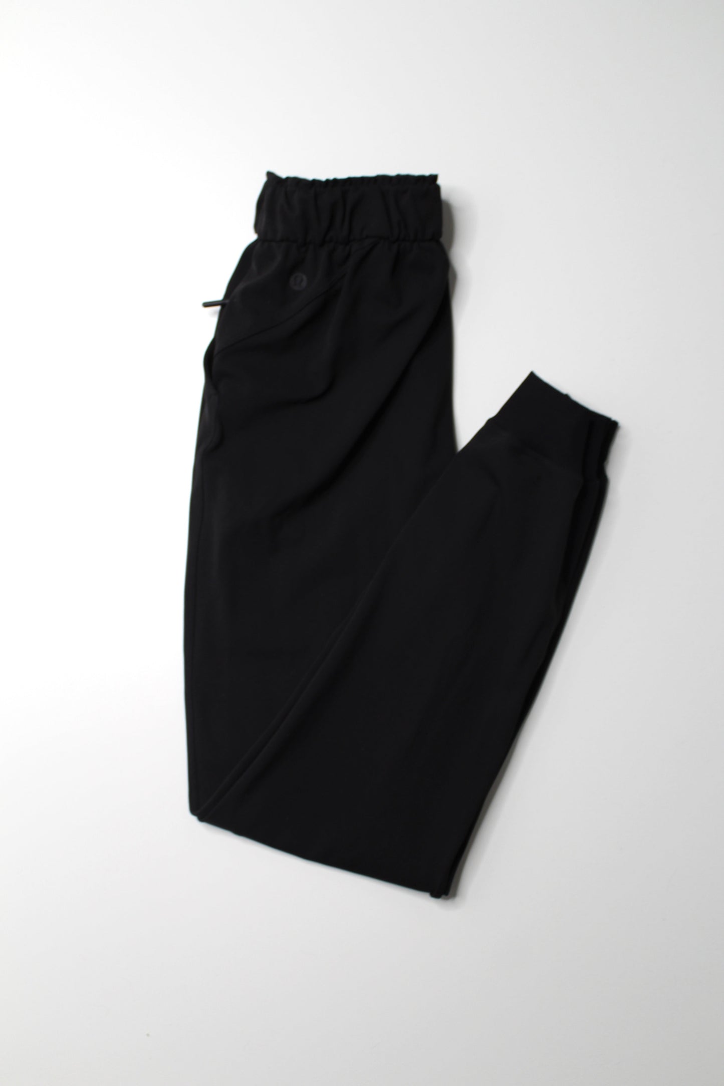 Lululemon black stretch high rise jogger, size 2