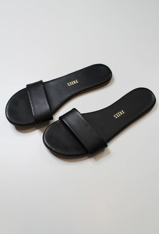 Tkees black alex slides, size 7 *new without tags (price reduced: was $50)