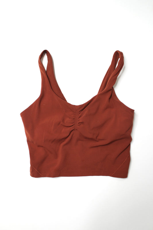 Lululemon dark terracotta align tank, size 8 *gathered front