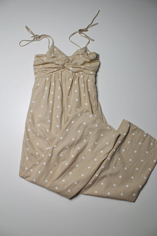 Old Navy beige polka dot twist wide leg jumpsuit, size xs (additional 50% off)