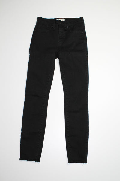 Madewell black 9" high rise skinny jeans, size 24