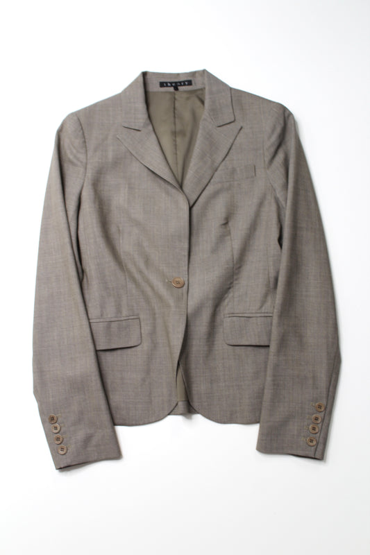 Theory tan wool blazer, size 4 (size small) (price reduced: was $68) (additional 50% off)